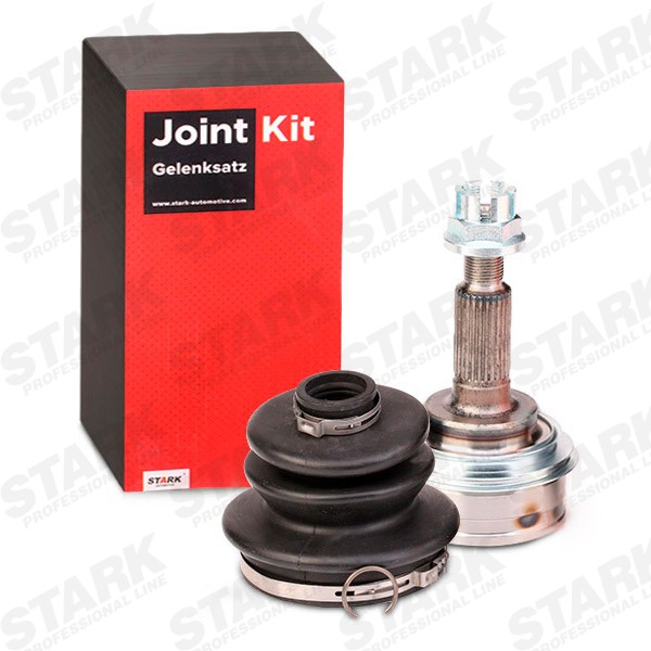 STARK SKJK-0200434 Joint kit, drive shaft Front Axle, Wheel Side, with crown nut, with rubber bellow