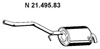 VEGAZ Left Rear, Length: 1250mm Length: 1250mm Muffler BS-232EB/ERN buy