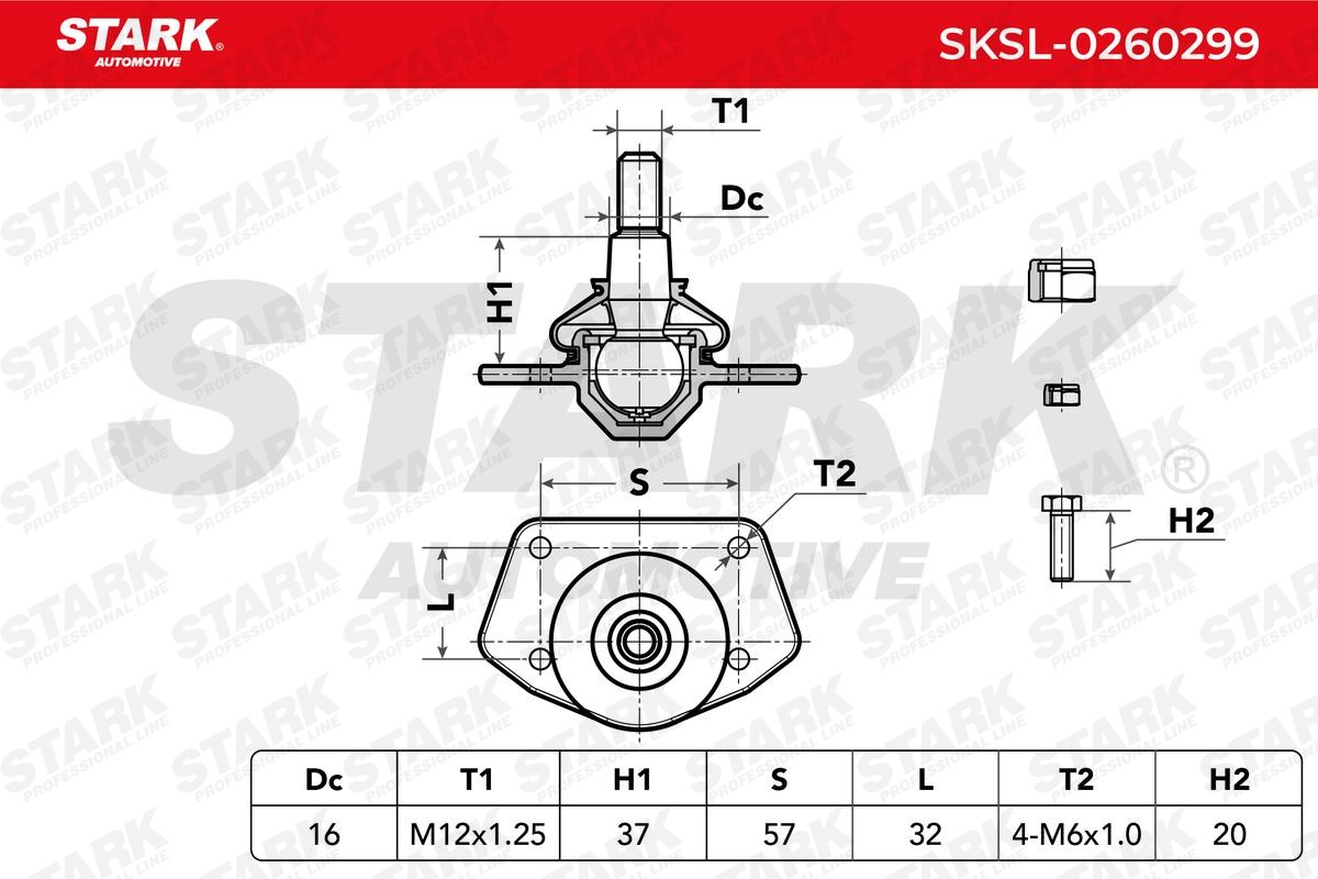 OEM-quality STARK SKSL-0260299 Ball Joint