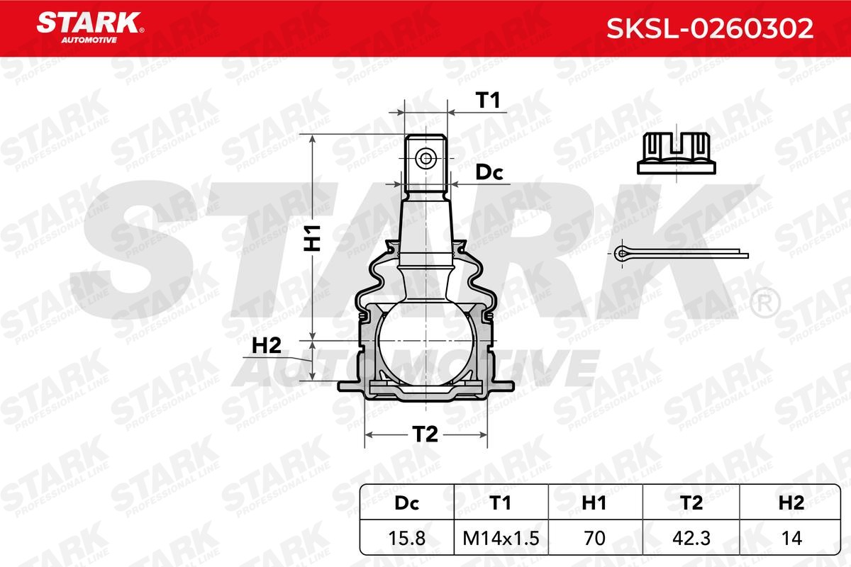 OEM-quality STARK SKSL-0260302 Ball Joint