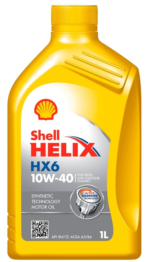 SHELL Helix, HX6 550039790 Engine oil 10W-40, 1l, Part Synthetic Oil