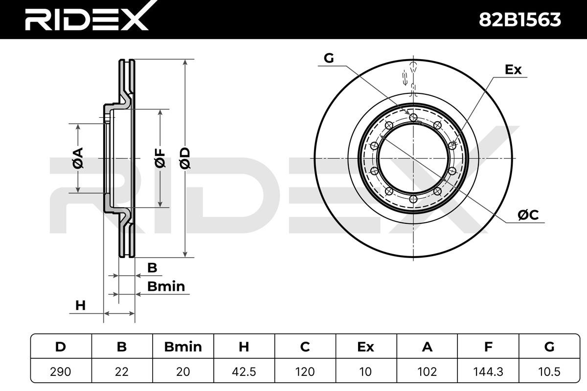 OEM-quality RIDEX 82B1563 Brake rotor