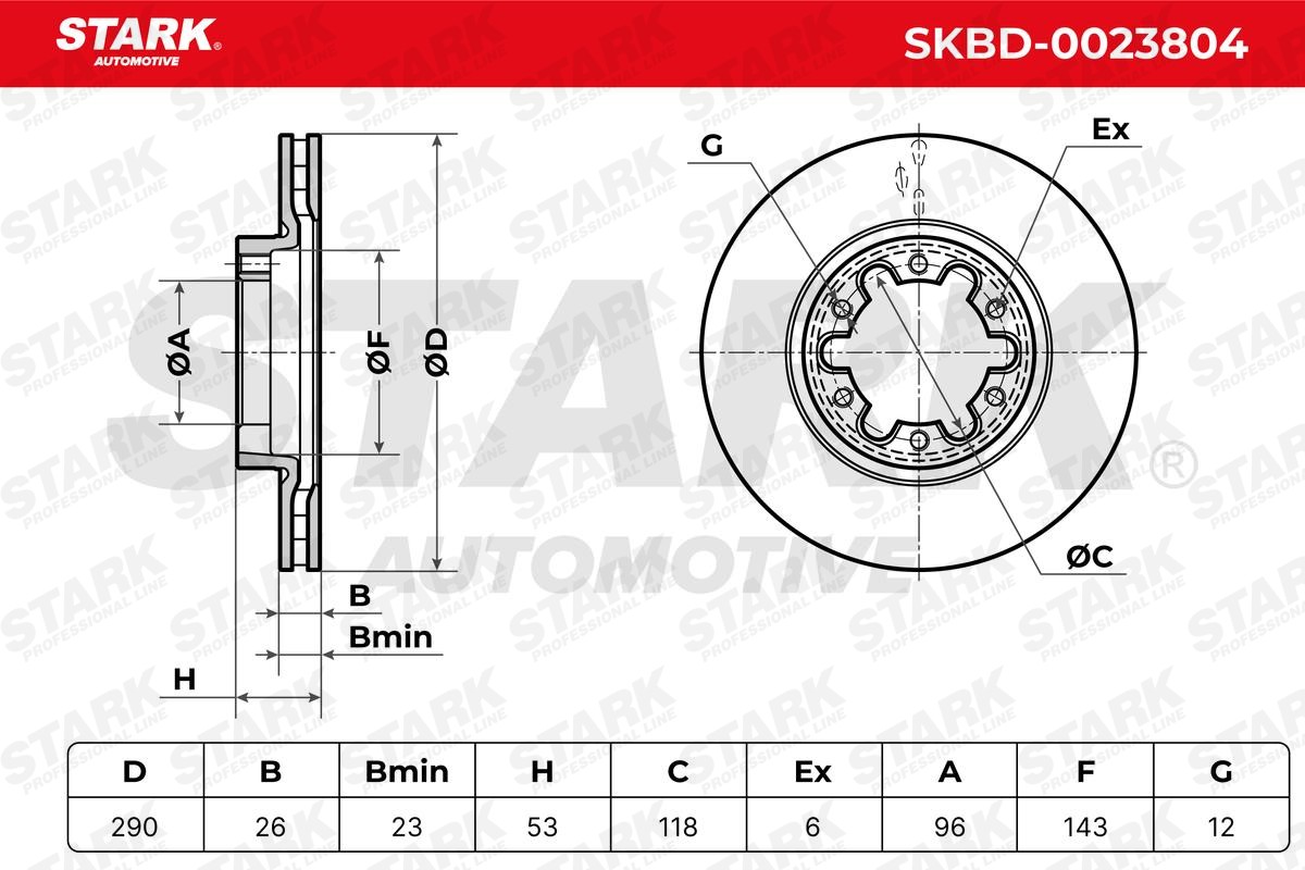 OEM-quality STARK SKBD-0023804 Brake rotor