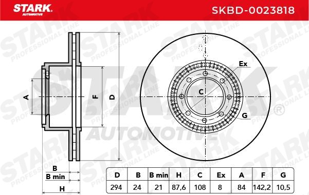 OEM-quality STARK SKBD-0023818 Brake rotor