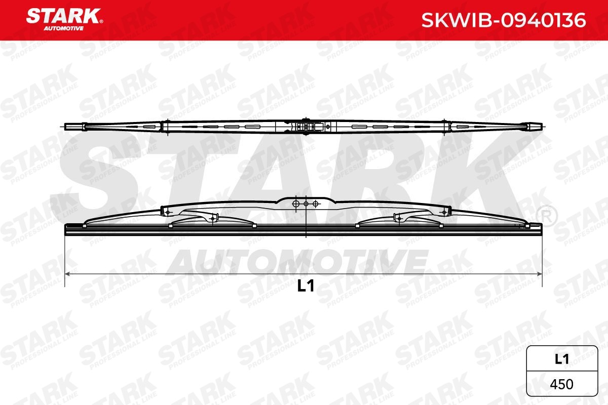 SKWIB-0940136 STARK Scheibenwischer 450mm vorne, Bügelwischblatt ohne  Spoiler, Standard ▷ AUTODOC Preis und Erfahrung