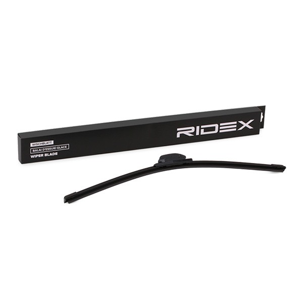 298W0152 RIDEX Windscreen wipers AUDI 500 mm Front, Beam, with spoiler, Flat, 20 Inch , Hook fixing