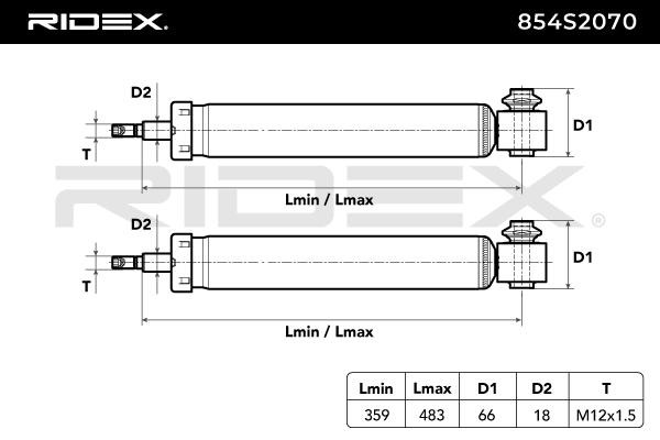RIDEX Suspension shocks 854S2070 for BMW 5 Series