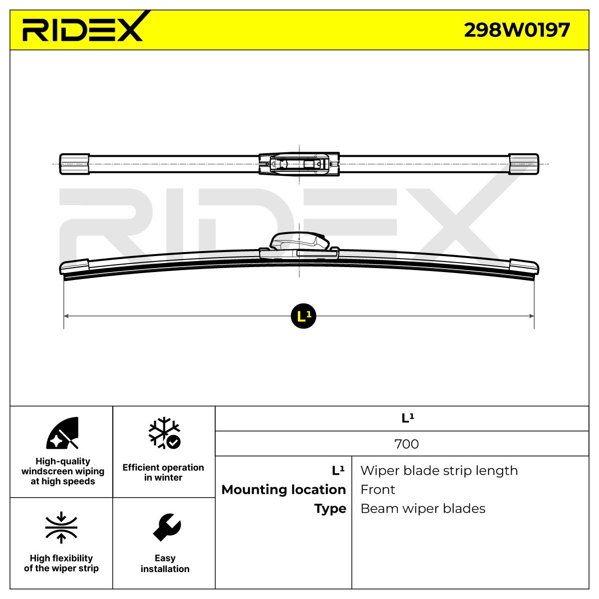 RIDEX Windscreen wipers 298W0197 buy online