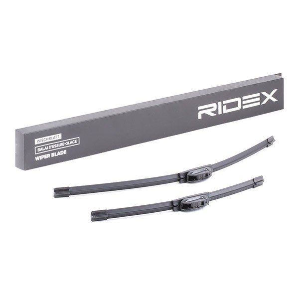 RIDEX 298W0201 Wiper blade 600, 400 mm Front, Flat wiper blade, Beam, for left-hand drive vehicles