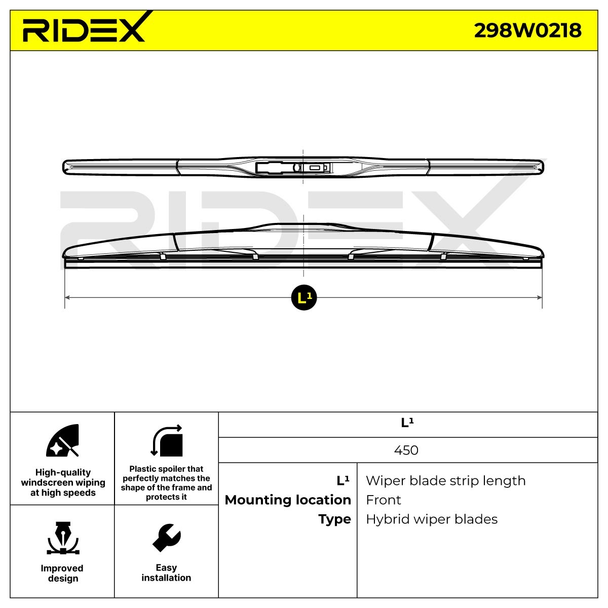RIDEX Windscreen wipers 298W0218 buy online