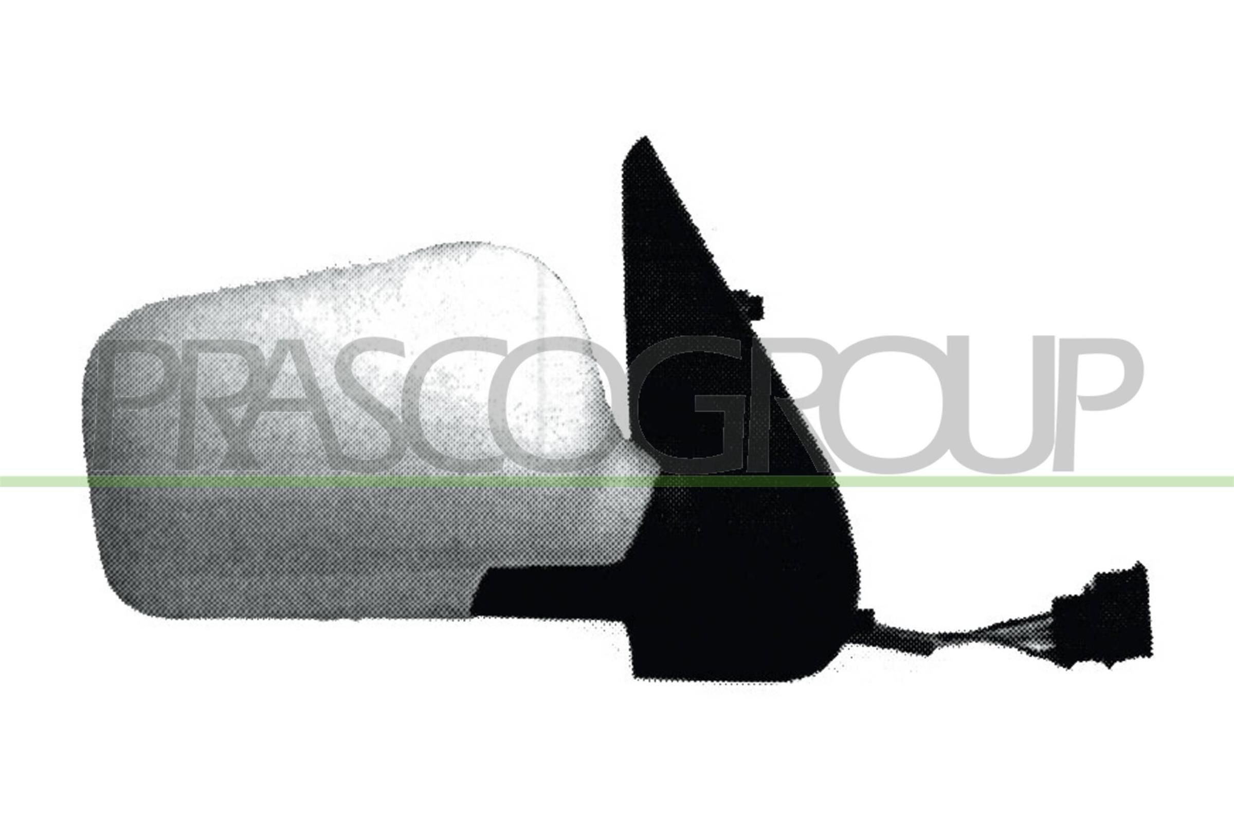PRASCO VG0167133 Wing mirror Right, primed, Manual, Internal Adjustment, Control: cable pull