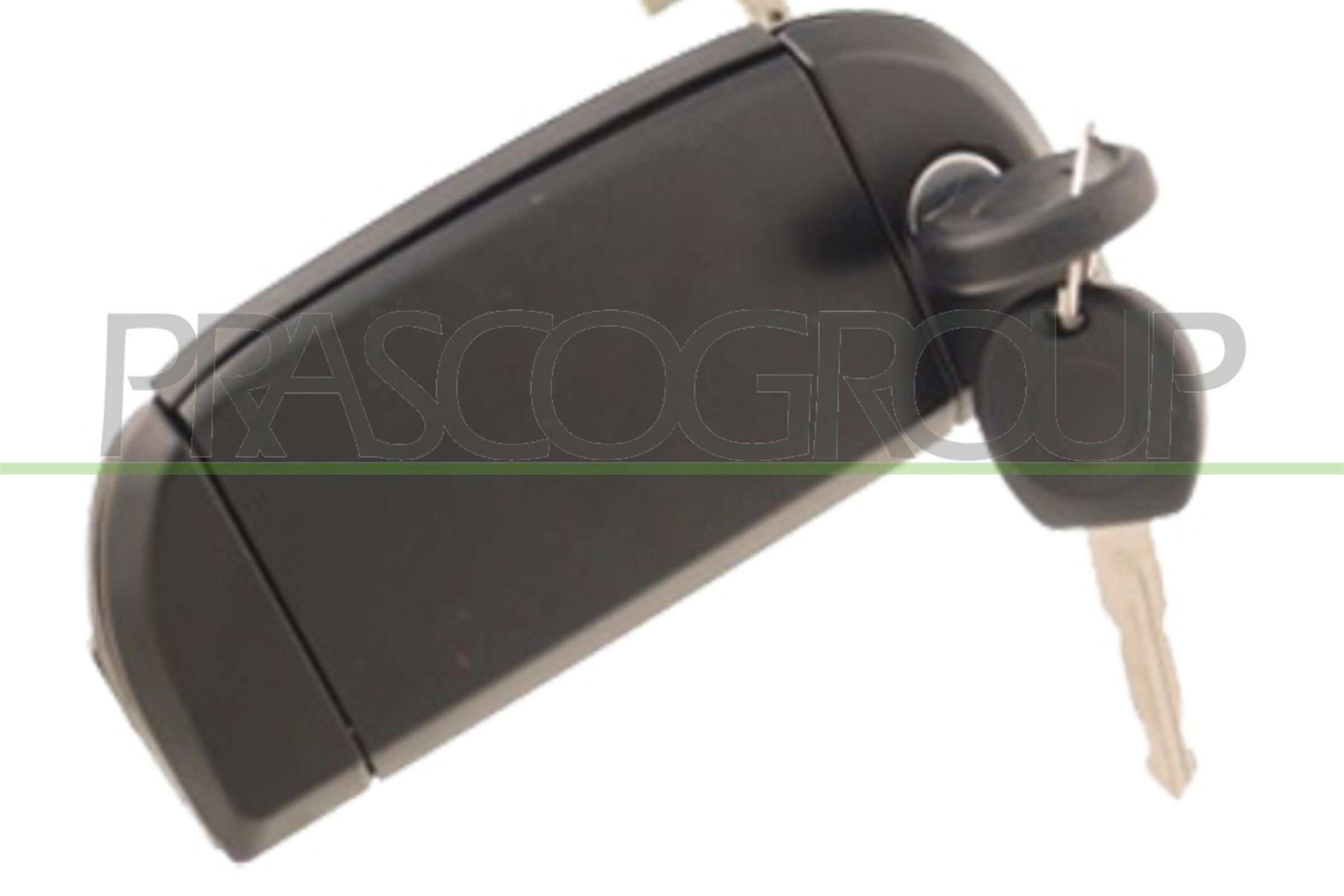 PRASCO VG9138042 Door Handle outer, Left Front, with lock, black, Smooth