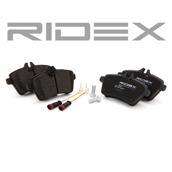 RIDEX 402B1055 Pasticche dei freni Assale anteriore, Con contatto segnalazione usura, con segnalatore usura integrato