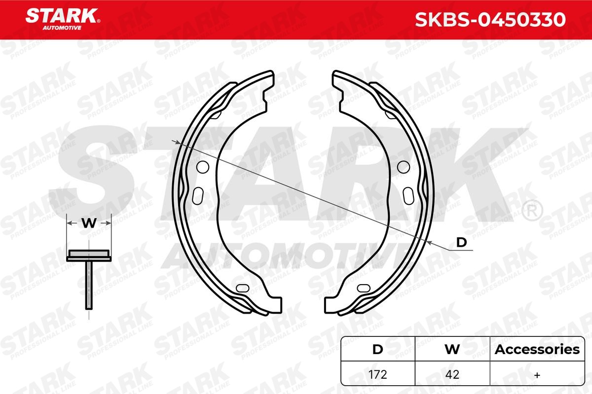 OEM-quality STARK SKBS-0450330 Brake Shoe Set