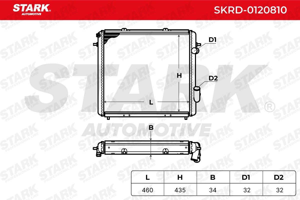SKRD-0120810 Radiator SKRD-0120810 STARK Aluminium