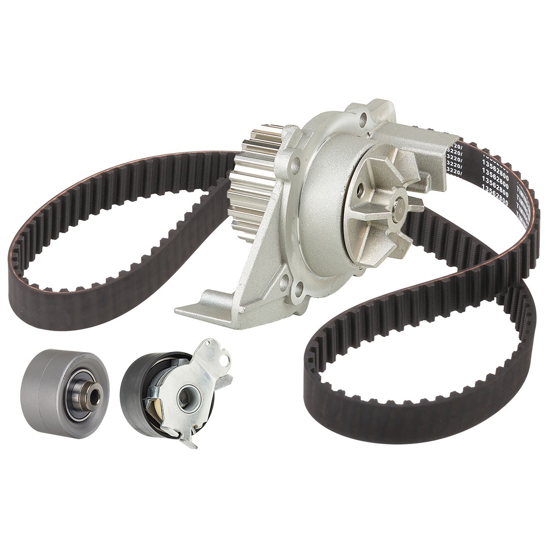 RIDEX 3096W0174 Water pump and timing belt kit with water pump, Number of Teeth: 136