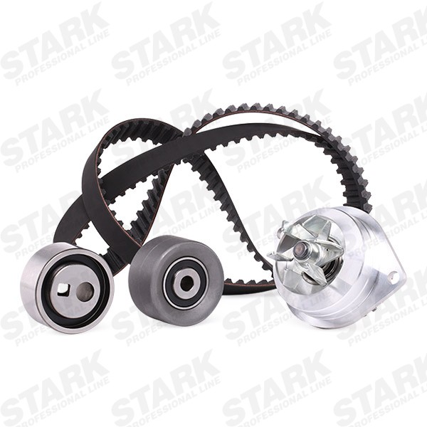 STARK SKWPT-0750205 Water pump + timing belt kit with gaskets/seals, with water pump, Number of Teeth: 136, with rounded tooth profile, Plastic