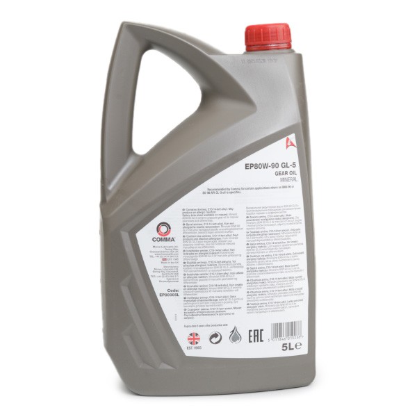 EP80905L Transmission fluid Ford SQM-2C-9008 A COMMA 80W-90, Mineral Oil, Capacity: 5l