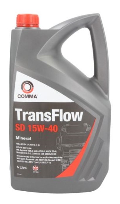 Buy Engine oil COMMA diesel TFSD5L TransFlow, SD 15W-40, 5l, Mineral Oil