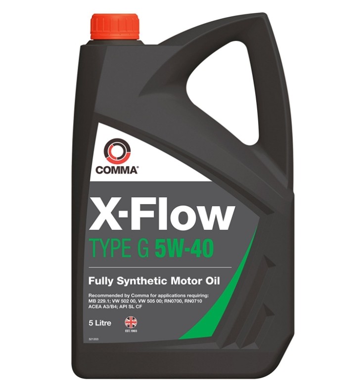 Motor oil COMMA 5W-40, 5l, Synthetic Oil longlife XFG5L