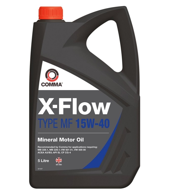 Buy Motor oil COMMA petrol XFMF5L X-Flow, MF 15W-40, 5l, Mineral Oil