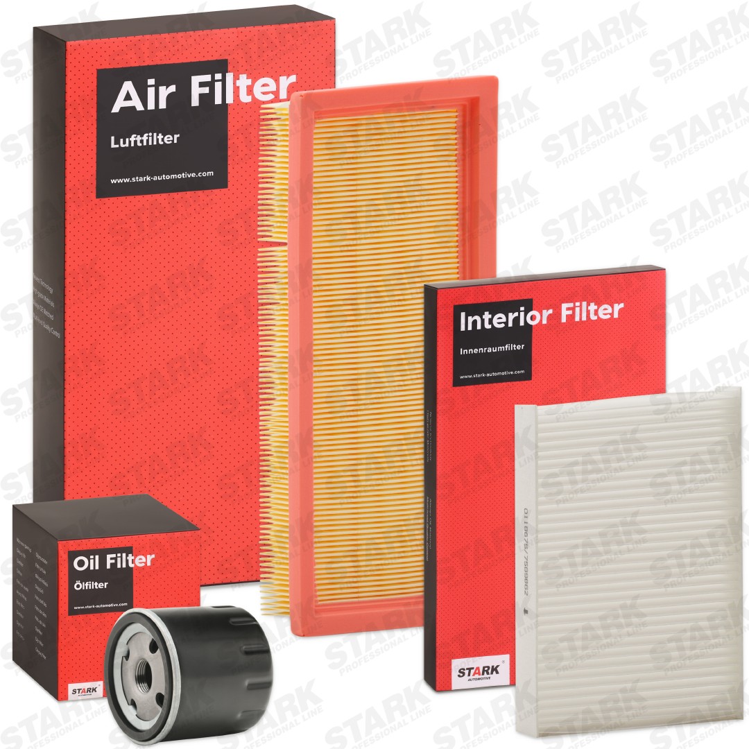 STARK with air filter, without oil drain plug, Pollen Filter, Spin-on Filter, three-piece Filter set SKFS-1880147 buy