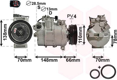 VAN WEZEL 0300K226 Air conditioning compressor AUDI experience and price