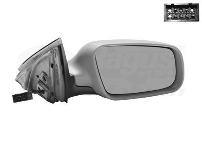 VAN WEZEL Right, primed, Complete Mirror, Convex, for electric mirror adjustment, Heatable Side mirror 0317808 buy