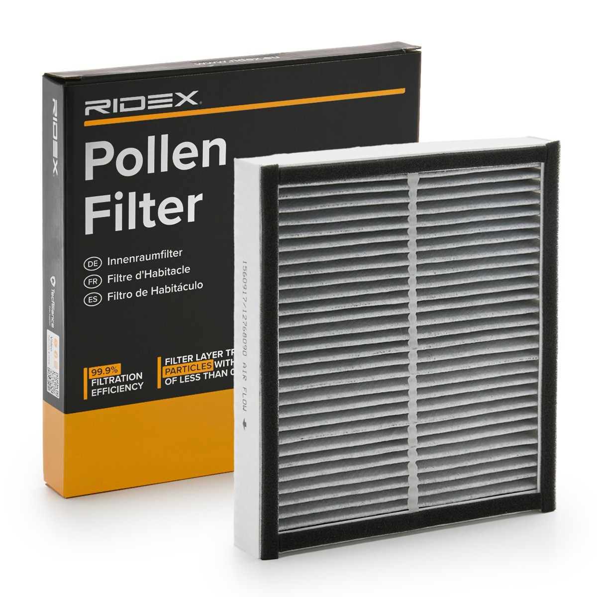 RIDEX 424I0472 Pollen filter Activated Carbon Filter, 228,5 mm x 200 mm x 32 mm