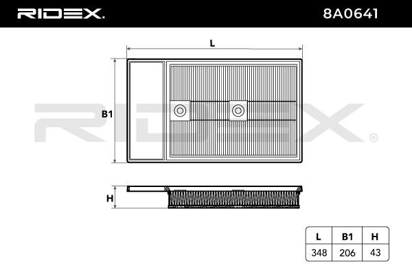 OEM-quality RIDEX 8A0641 Engine filter