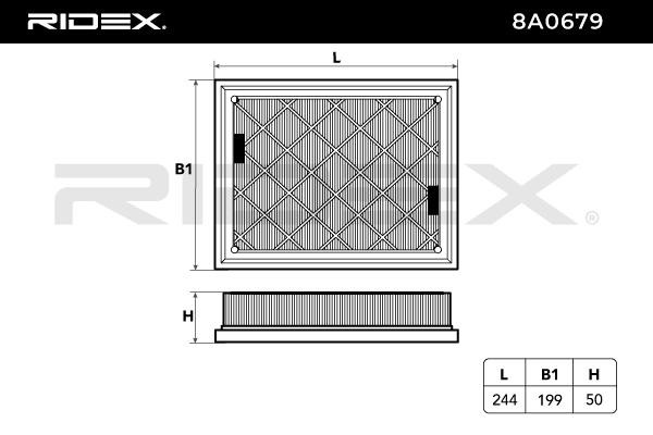 OEM-quality RIDEX 8A0679 Engine filter