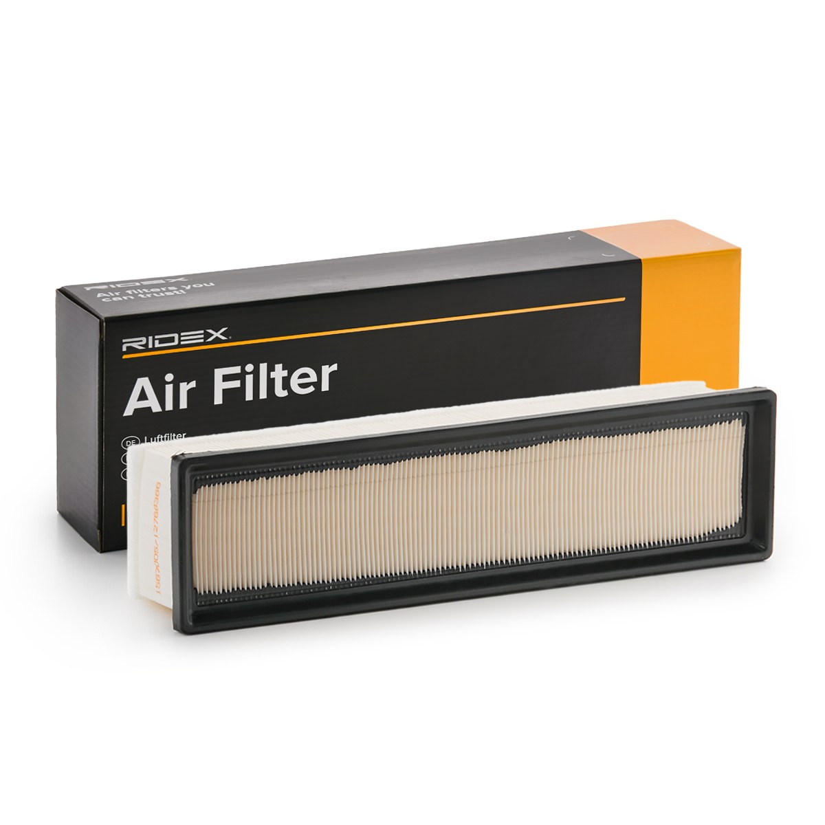 RIDEX 79mm, 93mm, 346,6mm, Filter Insert, with pre-filter Length: 346,6mm, Width: 93mm, Height: 79mm Engine air filter 8A0727 buy