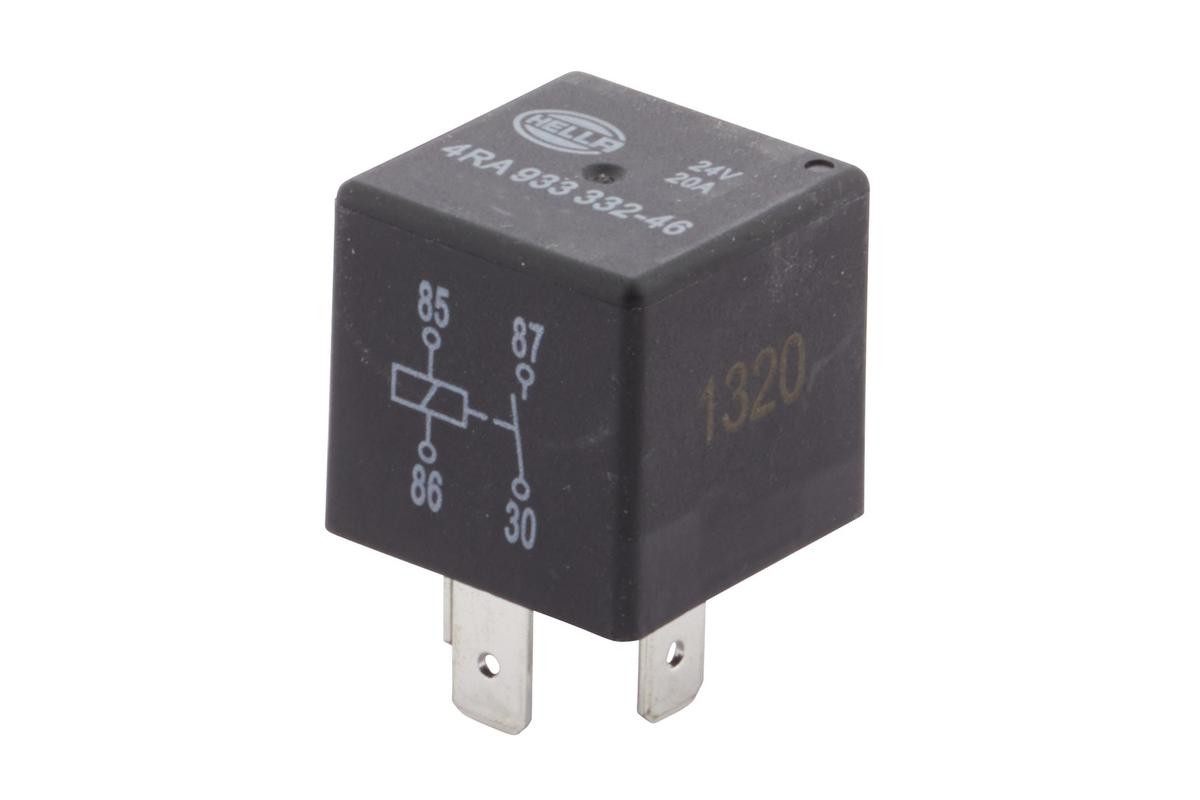 HELLA 30A, 4-pin connector Relay, main current 4RA 933 332-461 buy