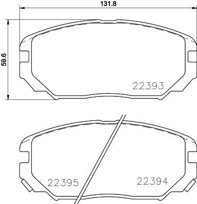 HELLA 8DB 355 024-891 Brake pad set with acoustic wear warning, with accessories