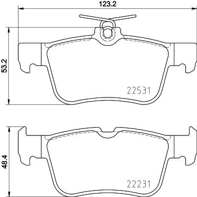 Ford KUGA Set of brake pads 12769540 HELLA 8DB 355 025-491 online buy