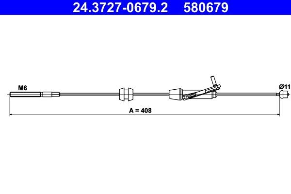 Ford FIESTA Parking brake kit 12770097 ATE 24.3727-0679.2 online buy