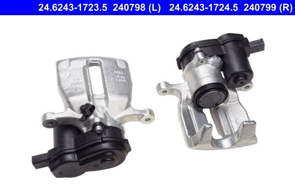 ATE 24.6243-1723.5 Brake caliper with electric motor, without holder, for vehicles with electric parking brake