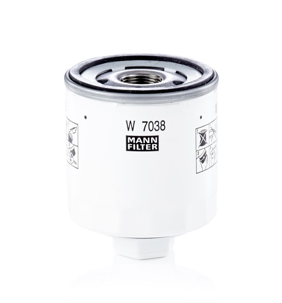 W7038 Oil filter W 7038 MANN-FILTER M 22 X 1.5 - 6H, Spin-on Filter