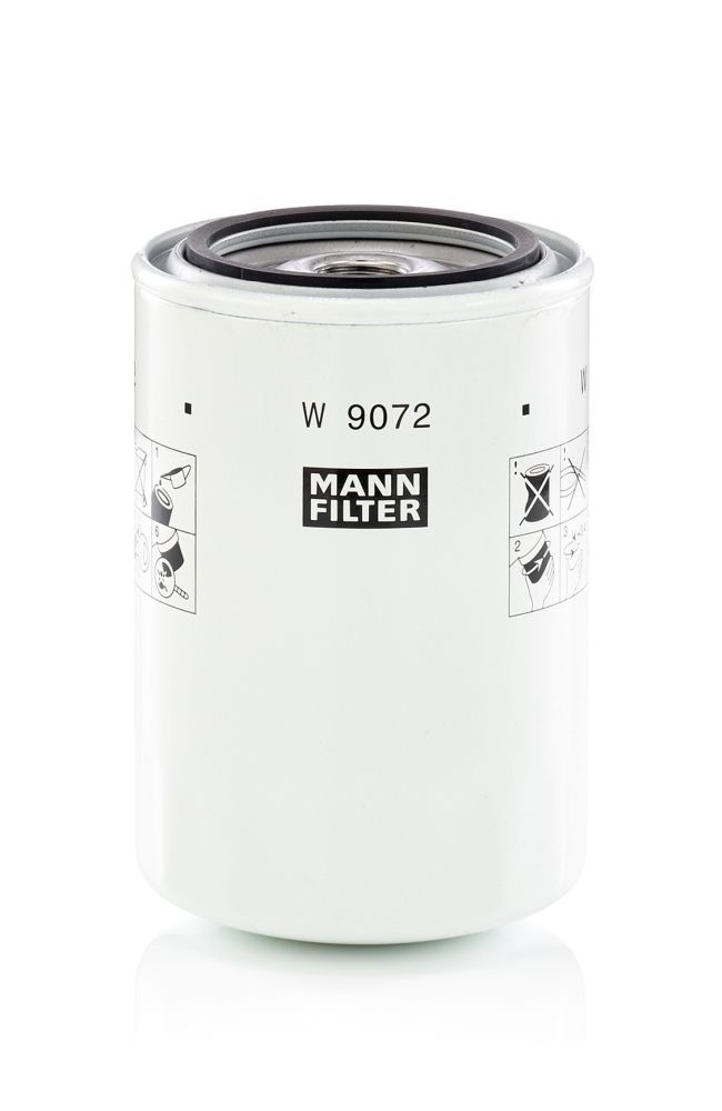 MANN-FILTER Spin-on Filter Ø: 94mm, Height: 139mm Oil filters W 9072 buy
