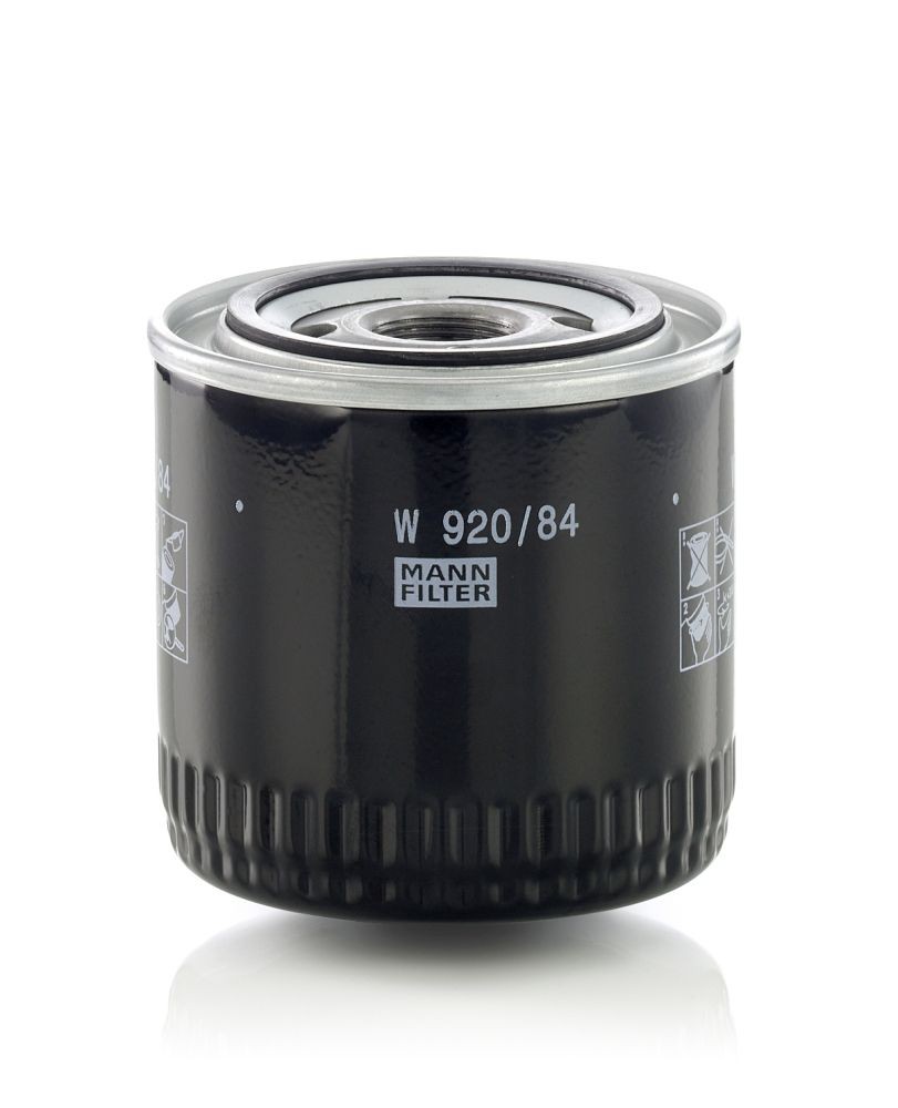 MANN-FILTER W 920/84 Oil filter M24x1.5-6H, with one anti-return valve, Spin-on Filter