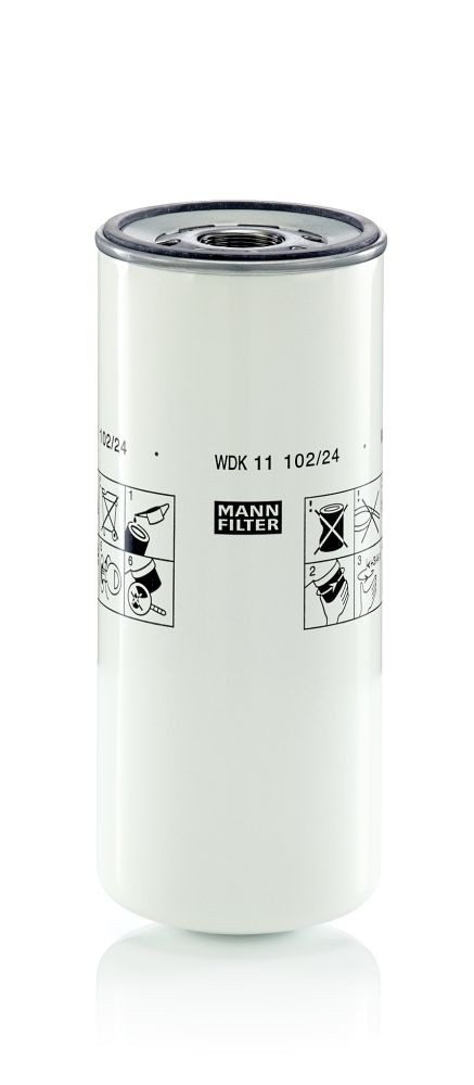 MANN-FILTER Spin-on Filter, for high pressure levels Height: 262mm Inline fuel filter WDK 11 102/24 buy