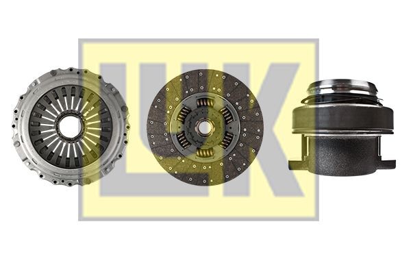 LuK BR 0222 with clutch release bearing, with clutch disc, 430mm Ø: 430mm Clutch replacement kit 643 3447 00 buy