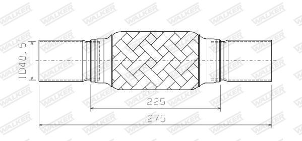WALKER Corrugated Pipe, exhaust system 16365