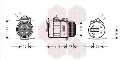 VAN WEZEL 0600K181 Air conditioning compressor