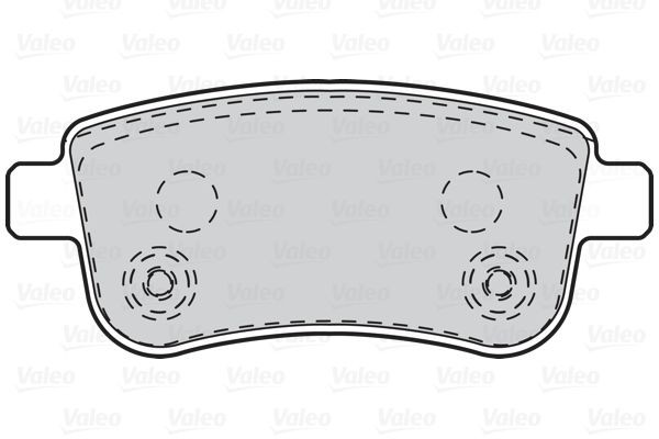 302101 Set of brake pads 302101 VALEO FIRST, Rear Axle, excl. wear warning contact, with anti-squeak plate