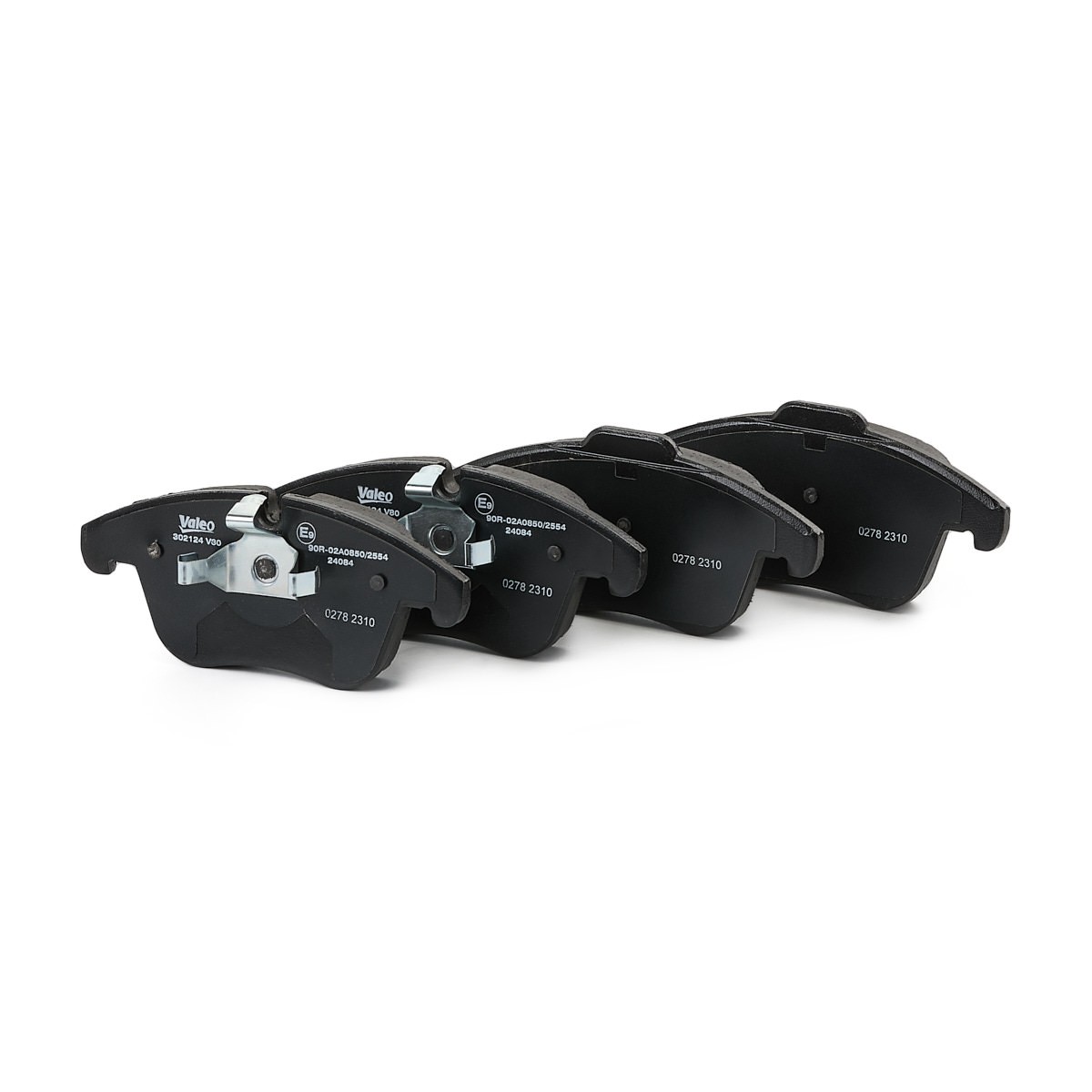 VALEO 302124 Brake pad set Front Axle, excl. wear warning contact, with anti-squeak plate