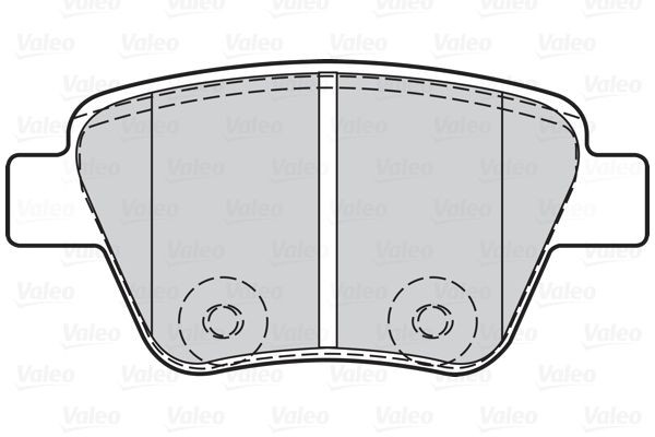 302134 Set of brake pads 302134 VALEO FIRST, Rear Axle, excl. wear warning contact, with anti-squeak plate