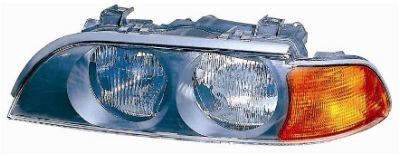 VAN WEZEL 0639961 Headlight Left, HB3, H7, yellow, for right-hand traffic, with motor for headlamp levelling, PX26d, BAY15d
