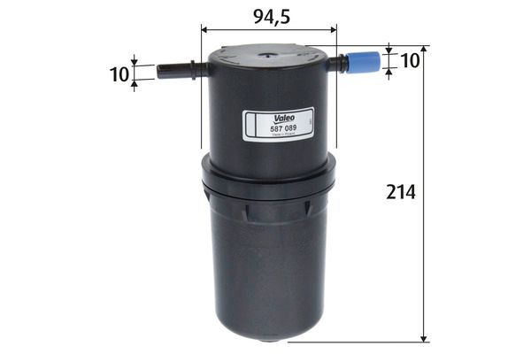 VALEO 587089 Fuel filter In-Line Filter, 10mm, 10mm