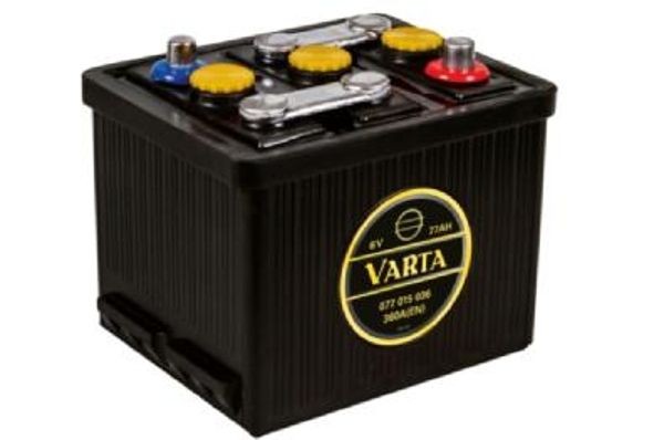 Varta 077015036. Batterie de voiture classique Varta 77Ah 6V
